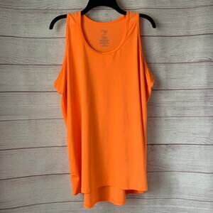 Danskin Now Dry More Orange Athletic Racerback Tank Top Size XXL